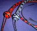 5ft Red and Black & 4ft Blue and Black 20 plait Signals with Box Pattern Knots